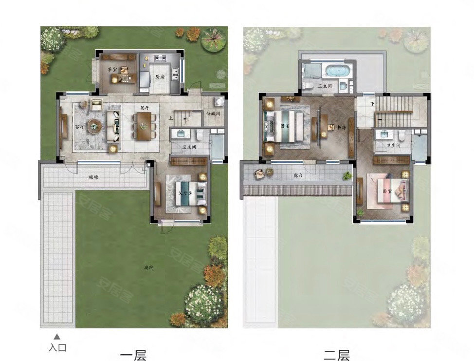 天使小镇陌上花开3室2厅3卫142㎡南218万