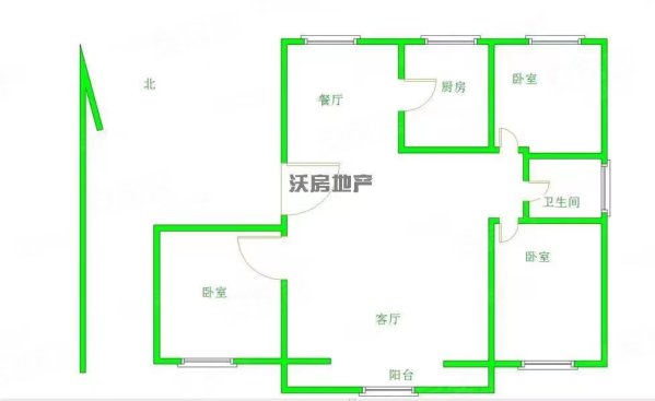 翰林府邸3室2厅1卫111㎡南北90万