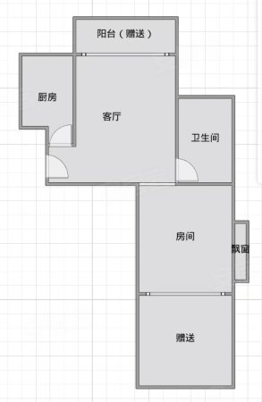 阳光里(袁州)1室1厅1卫54.32㎡南65万