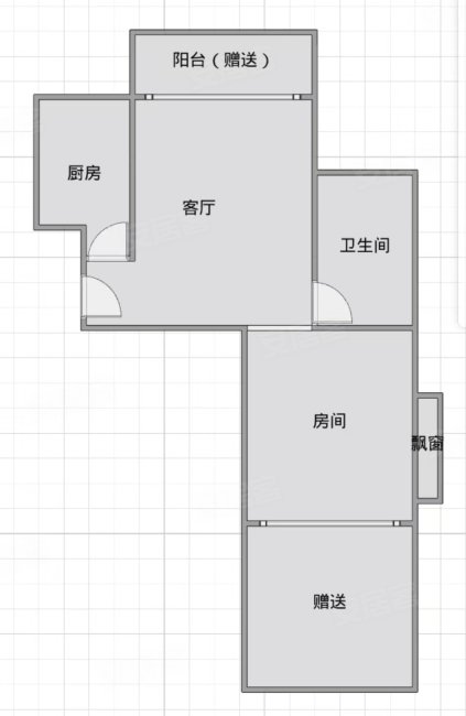 阳光里(袁州)1室1厅1卫54.32㎡南65万