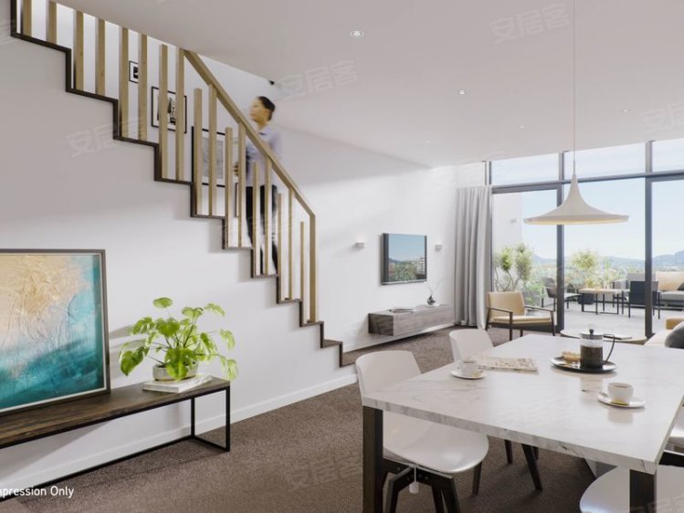 双层公寓,位于内城区,风格典雅