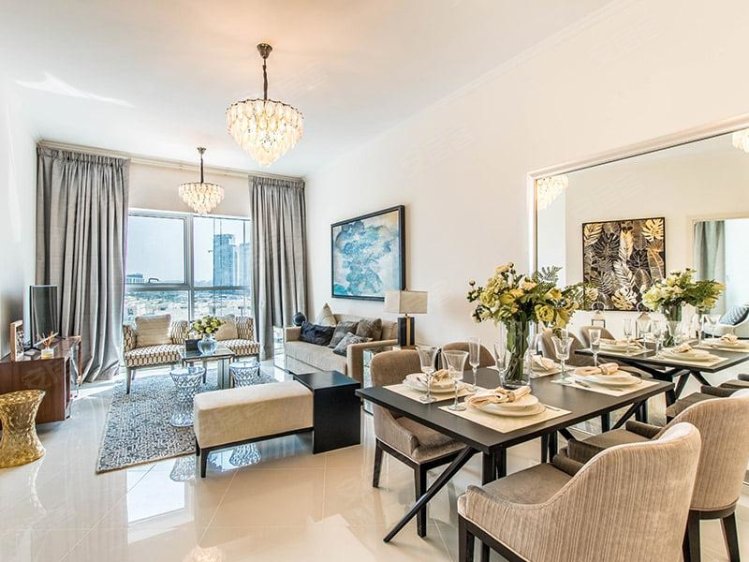 阿联酋约¥238万贝拉维斯塔公寓出售|达马克山，在迪拜，阿拉伯联合酋长国|欣赏高尔夫球场美景|灵活支付计划二手房公寓图片