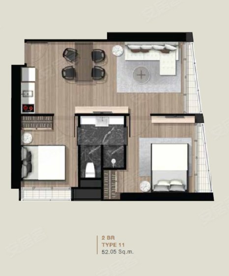 泰国曼谷约¥267万鹏蓬Park 24新房公寓图片