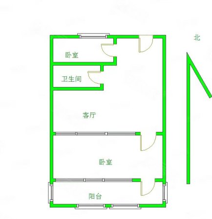 北小辛庄东街宿舍1室1厅1卫47.16㎡南43万