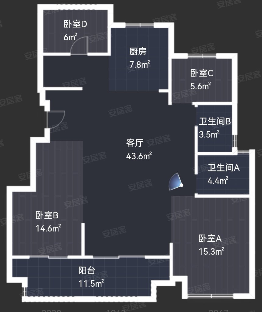 绍兴艺境四叶草户型楼层适中视野好126方好房源急售