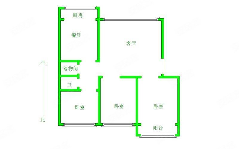 建兴里3室2厅2卫129.07㎡南北122万