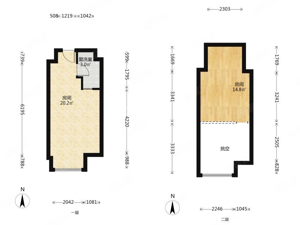 龙湖梵城商住楼1室1厅1卫
