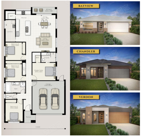 澳大利亚维多利亚州墨尔本约¥423万Cornerstone Werribee新房独栋别墅图片