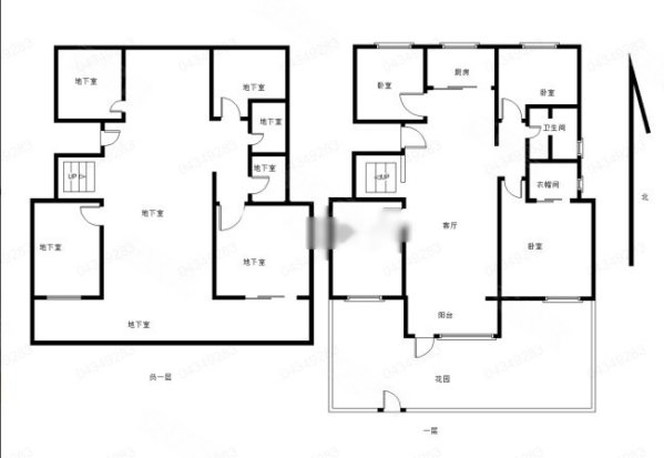 奥德海棠 一层加负一320平440万 一楼带院 精装修