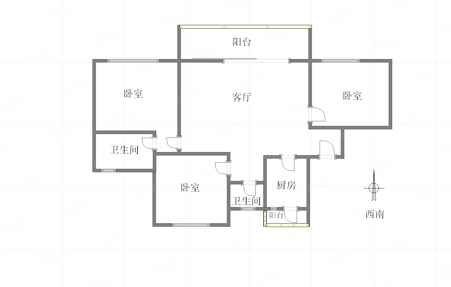 绿城春溪雲庐(一期洋房)3室2厅2卫98.85㎡南北176万