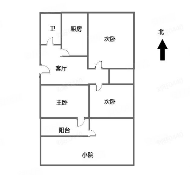 北方设计研究院第四生活区3室1厅1卫73.27㎡南北185万