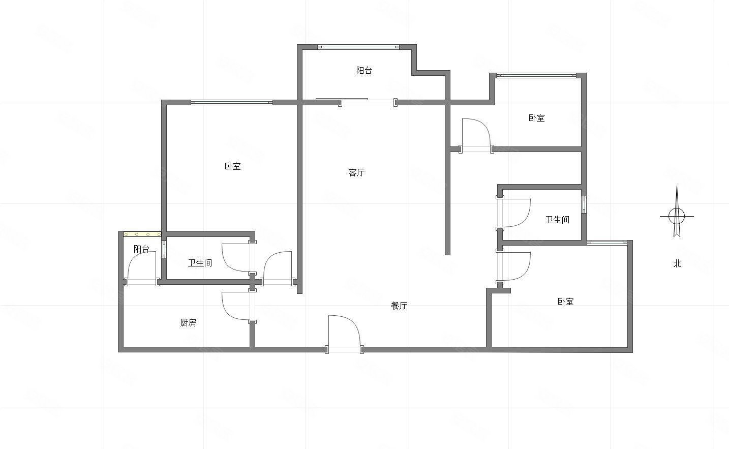 鲁能泰山7号五街区3室2厅2卫96.57㎡南北117万