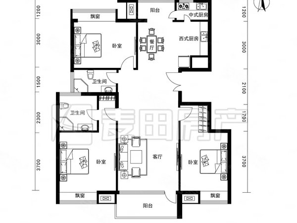 【多图】亦城国际中心,亦庄租房,无中介可月付,小区环境优美,主卧独卫