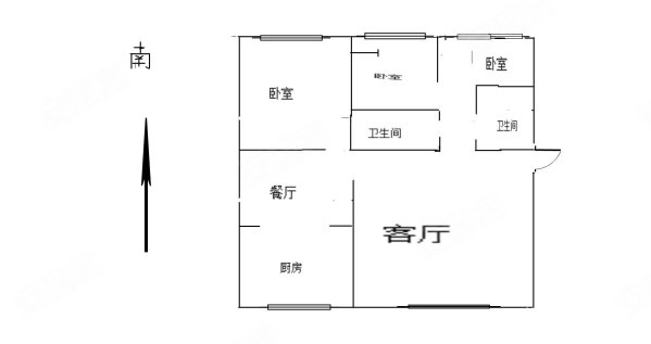 电力B区3室2厅2卫96㎡南80万