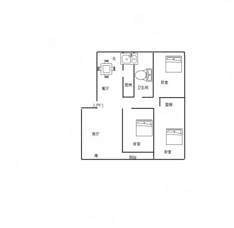 翠微园3室2厅1卫142㎡南89.5万