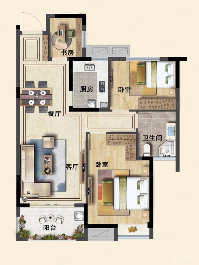 地铁口电梯洋房经典户型南北通透买房
