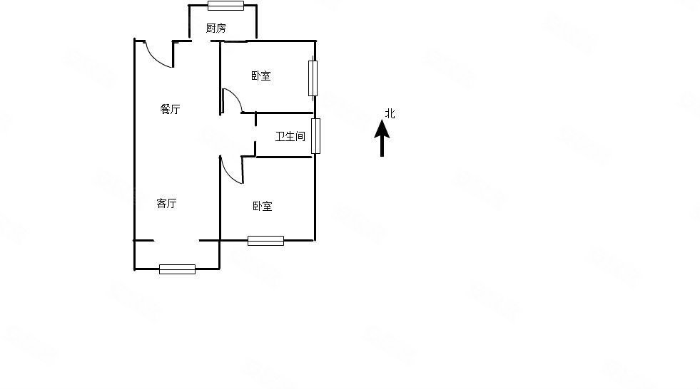 檀香园2室2厅1卫89.91㎡南北120万