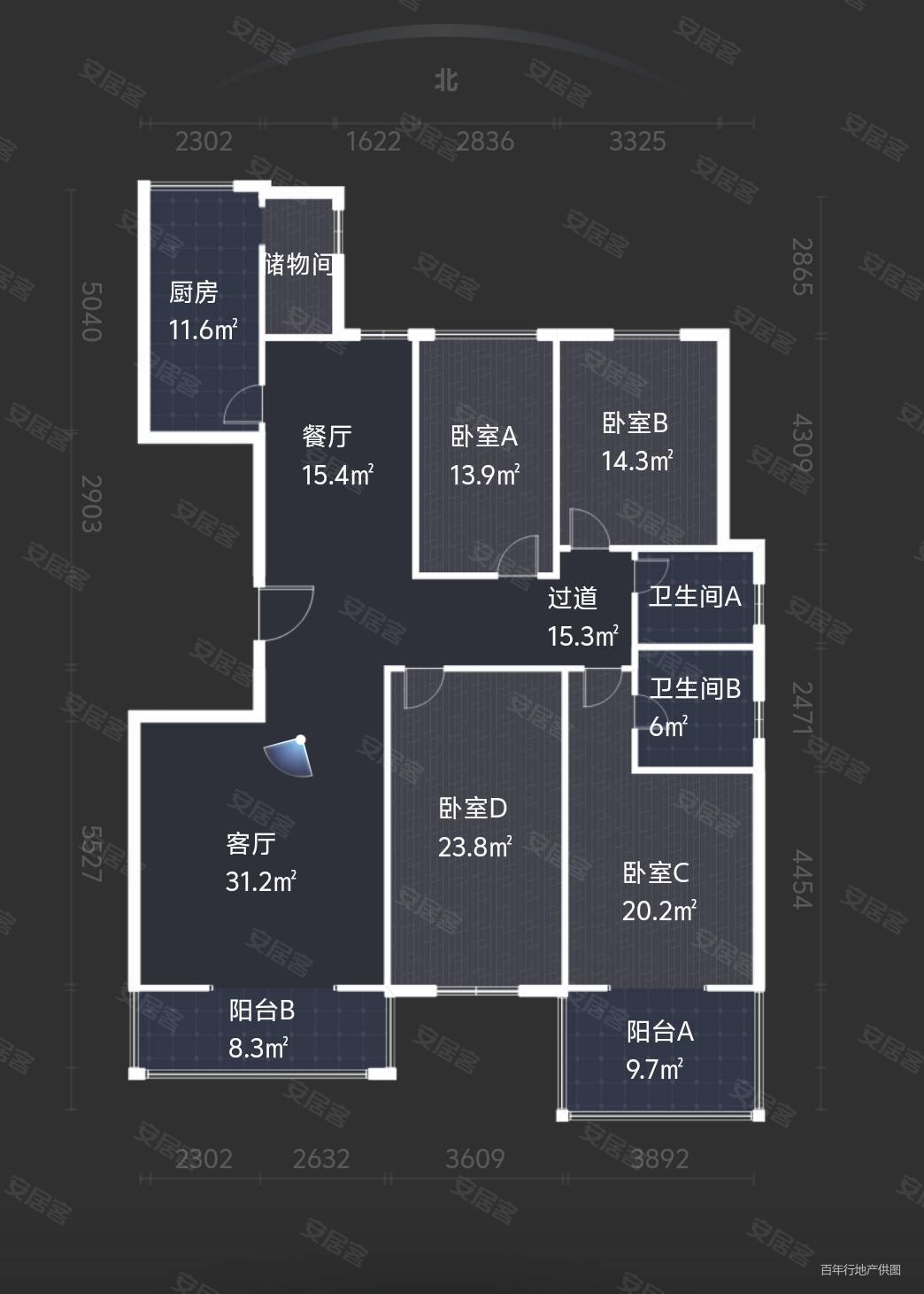 西安振业泊公馆户型图图片