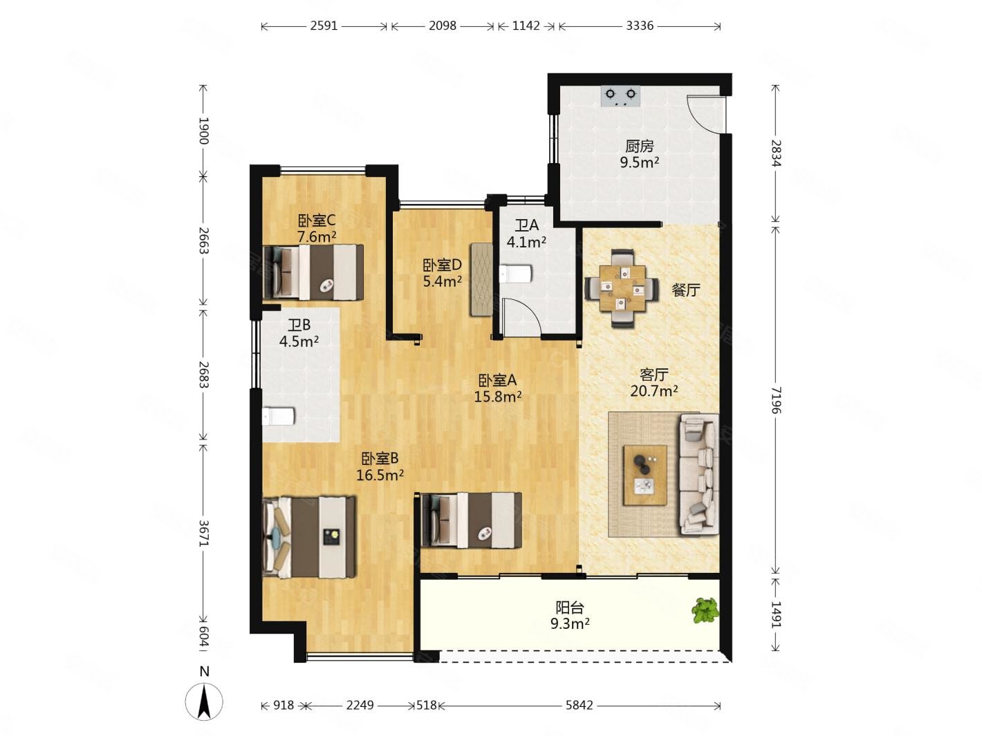 地铁项目2022年社区榕心映月电梯毛坯四房金山中