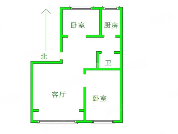 在水一方(A区)2室2厅1卫99㎡南北105万