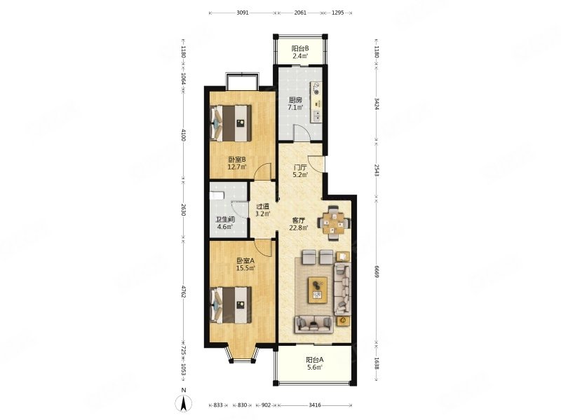 海景公寓 小砖楼 低楼层 商品房 品质小区 环境好 河西一片
