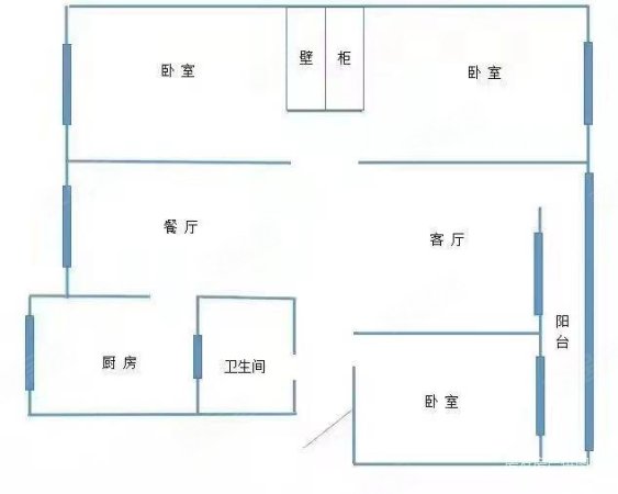 园丁二小区3室2厅1卫110㎡南北57万