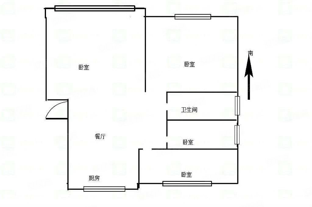 龙达传城(乌兰浩特)3室2厅1卫133.44㎡南北94.5万