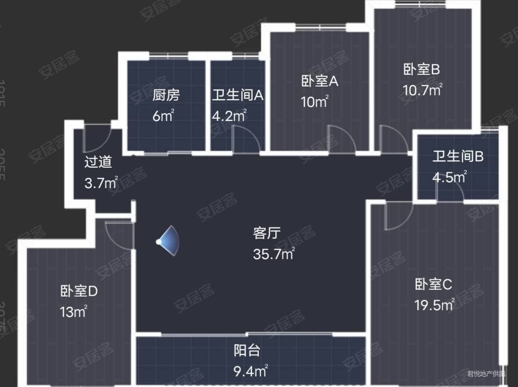 万科泊樾湾4室2厅2卫138.67㎡南北260万