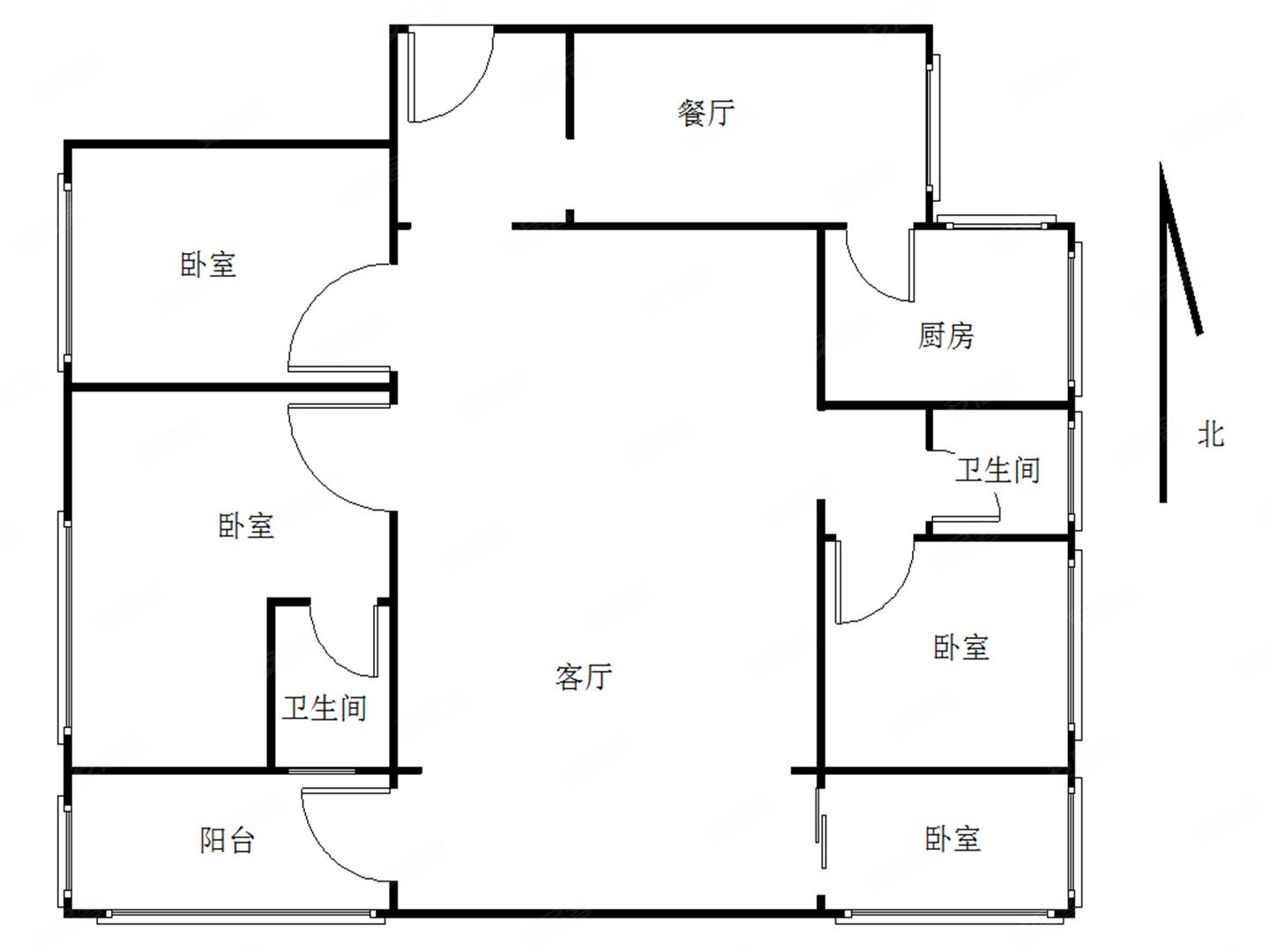 芸溪居住公园(三期公寓住宅)3室2厅2卫120.34㎡南北270万