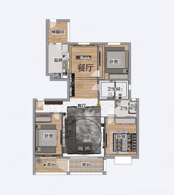 财富鼎园3室2厅2卫172㎡南北172万