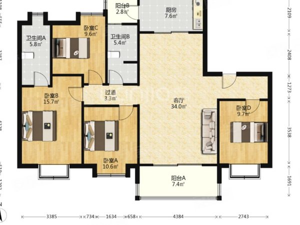 苏州常熟辛庄书香名苑出租,沙高对面书香名邸两室精装修2200每月出租