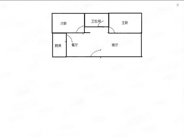 滨海生态花园2室2厅1卫97㎡南北62万