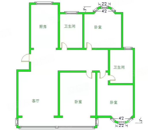 新湖牡丹园4室2厅2卫170㎡南北458万