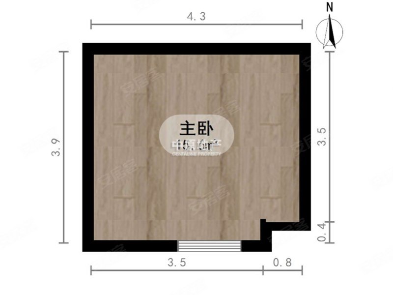 金盛国际1室1厅1卫54.6㎡南233万