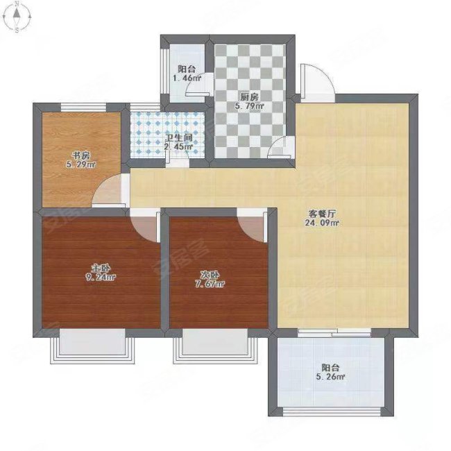 教工小区3室2厅2卫127㎡东南65.8万