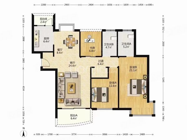 绍兴越城迪荡阳光城碧桂园玺园迪荡玺园4室4900一个月包物业精装修