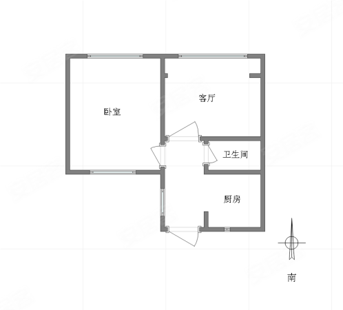 南友村76-82号,84号小区1室1厅1卫45.9㎡南48万