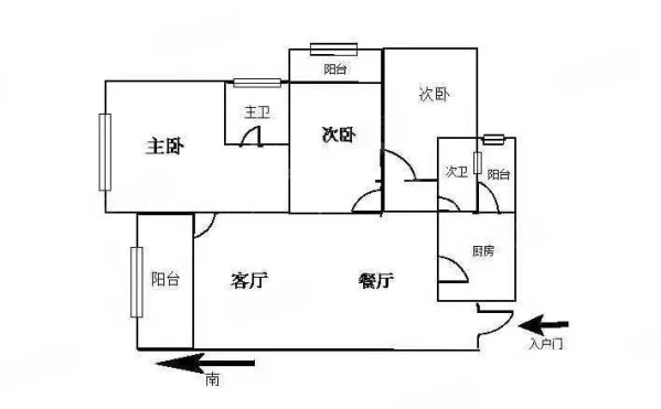 俊發時代俊園楓香秀苑3室2廳2衛130㎡東南120萬