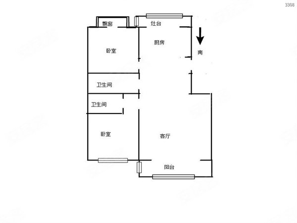 北京昌平昌平县城蓝郡国际花园蓝郡  两室两厅两卫  看房随时  拎包住