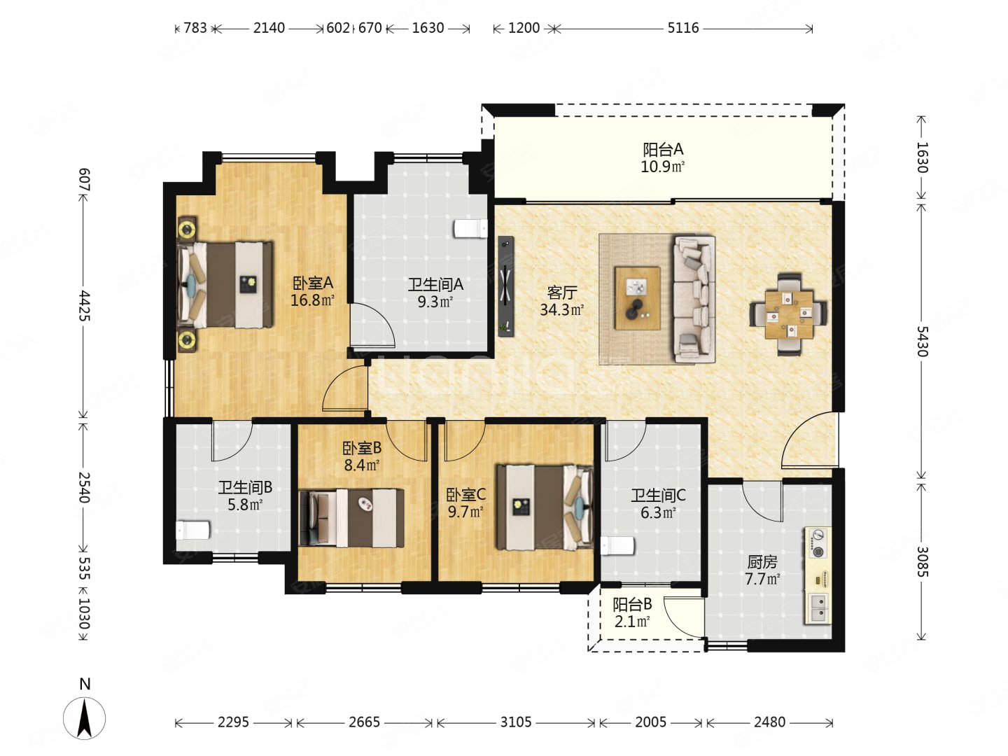 观山湖公园里面远大美域全景看观山湖公园大阳台南北通透性精装