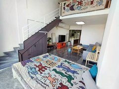 韶关武江工业中路南向落地玻璃温馨靓装修 汇展华城复式公寓 电梯高层 一房两厅出租房源真实图片