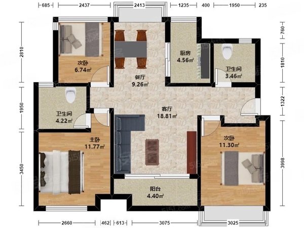 新街阳光城翡丽公园萧山地铁口,三个房间一样大,南北通透,博印名邸,君