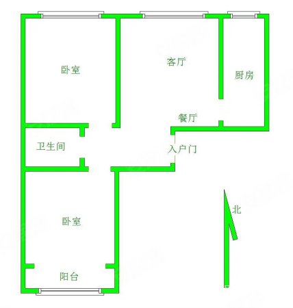 文澜阁2室2厅1卫91㎡南北66万