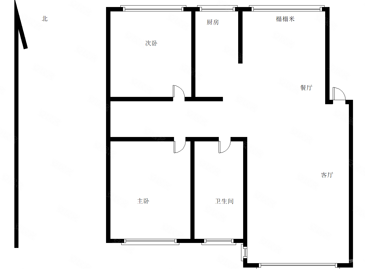 瑞士风情小镇(一二期)3室2厅1卫92㎡南北75万