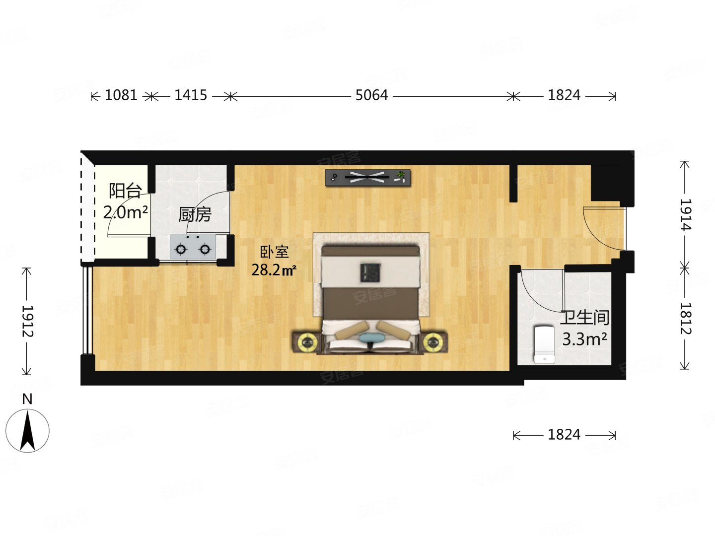 看起都好说龙湖u城精装单配朝南视野好配套齐天街轻轨旁