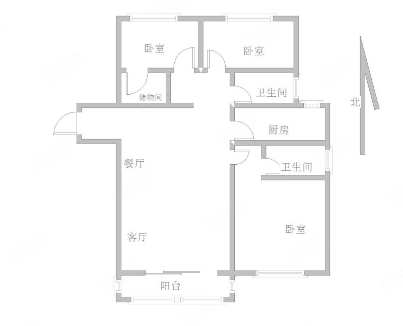 华城宏河美地3室2厅2卫138㎡南北113.5万