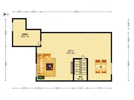 美兰金邸(公寓住宅)3室3厅3卫214.51㎡南北808万