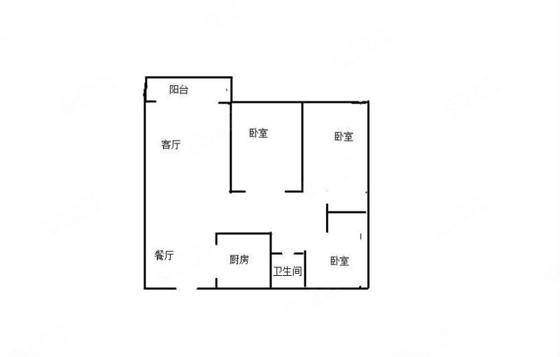 汉港观澜3室2厅1卫95㎡南65万