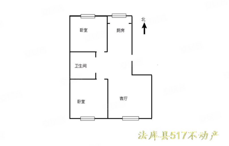 锦绣蓝湾2室1厅1卫89㎡南北44万