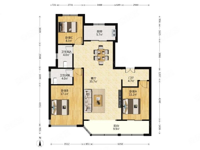 急售凤凰楼层经典三叶草户型有车位地下室济南尊近地铁
